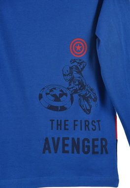 The AVENGERS Langarmshirt Captain America Black Panther Kinder Jungen Longsleeve Shirt Oberteil