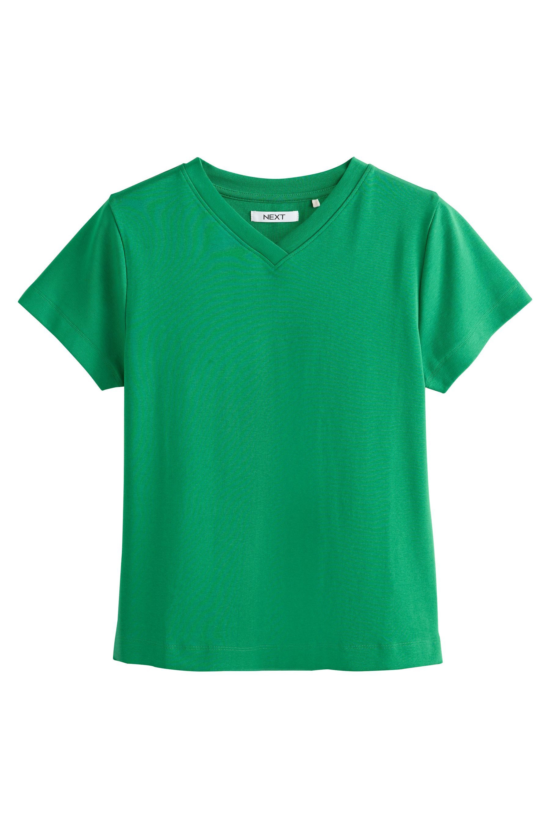 V-Shirt Körpernahes T-Shirt mit V-Ausschnitt