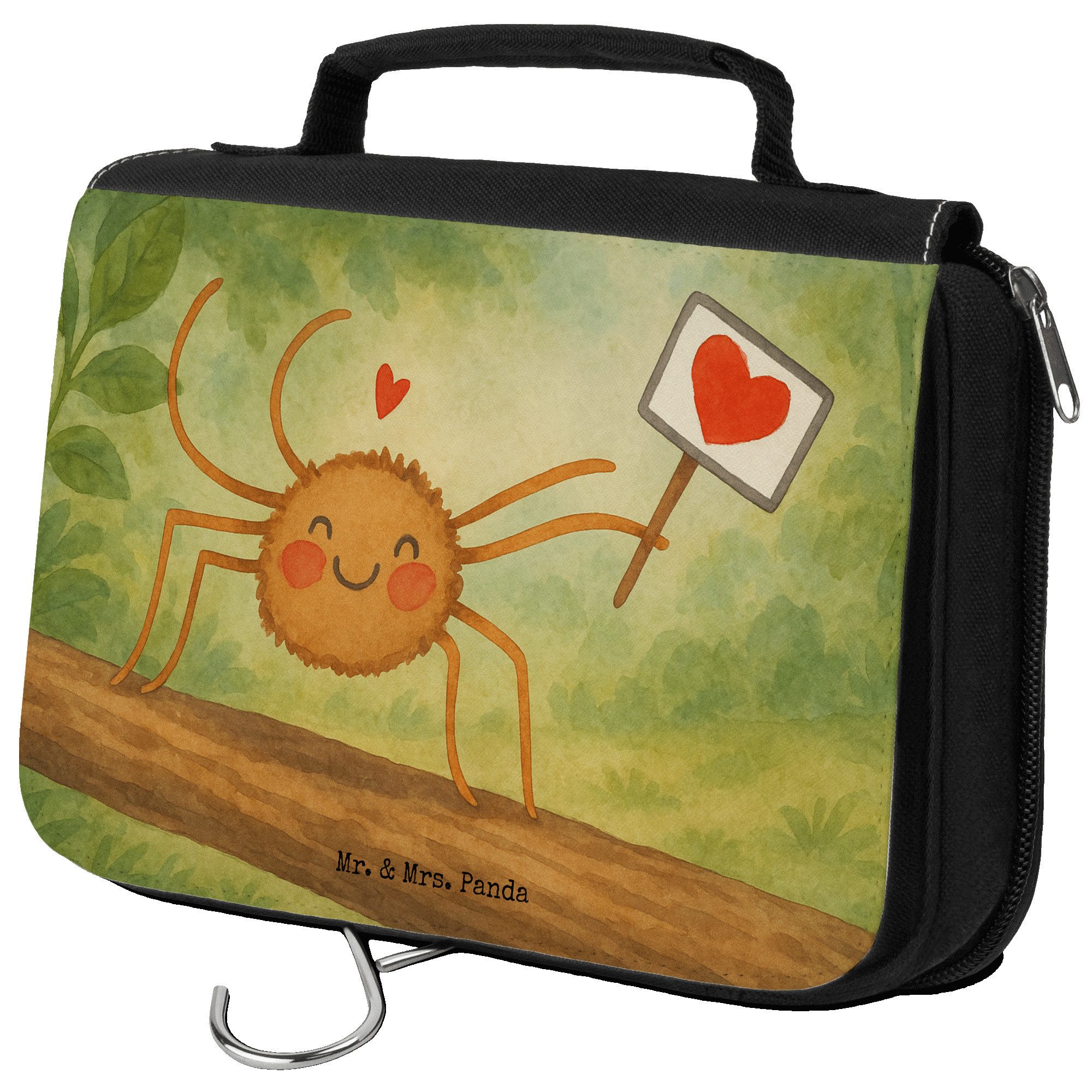 Kulturbeutel Spinne Agathe Motivation Design, Kosmetiktasche, Weiß, Kulturtasche