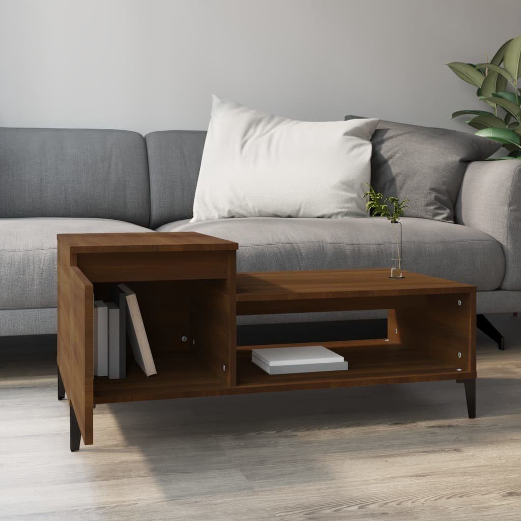 vidaXL Couchtisch Couchtisch Braun Eichen-Optik 100x50x45 günstig online kaufen