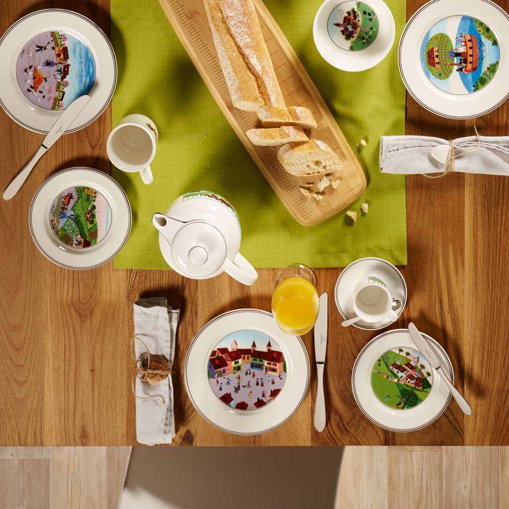 Villeroy & Boch Frühstücksteller DesignNaif Frühstücksteller, (1 St), Premium Porcelain, mikrow.- & spülm.sicher, Made in Germany