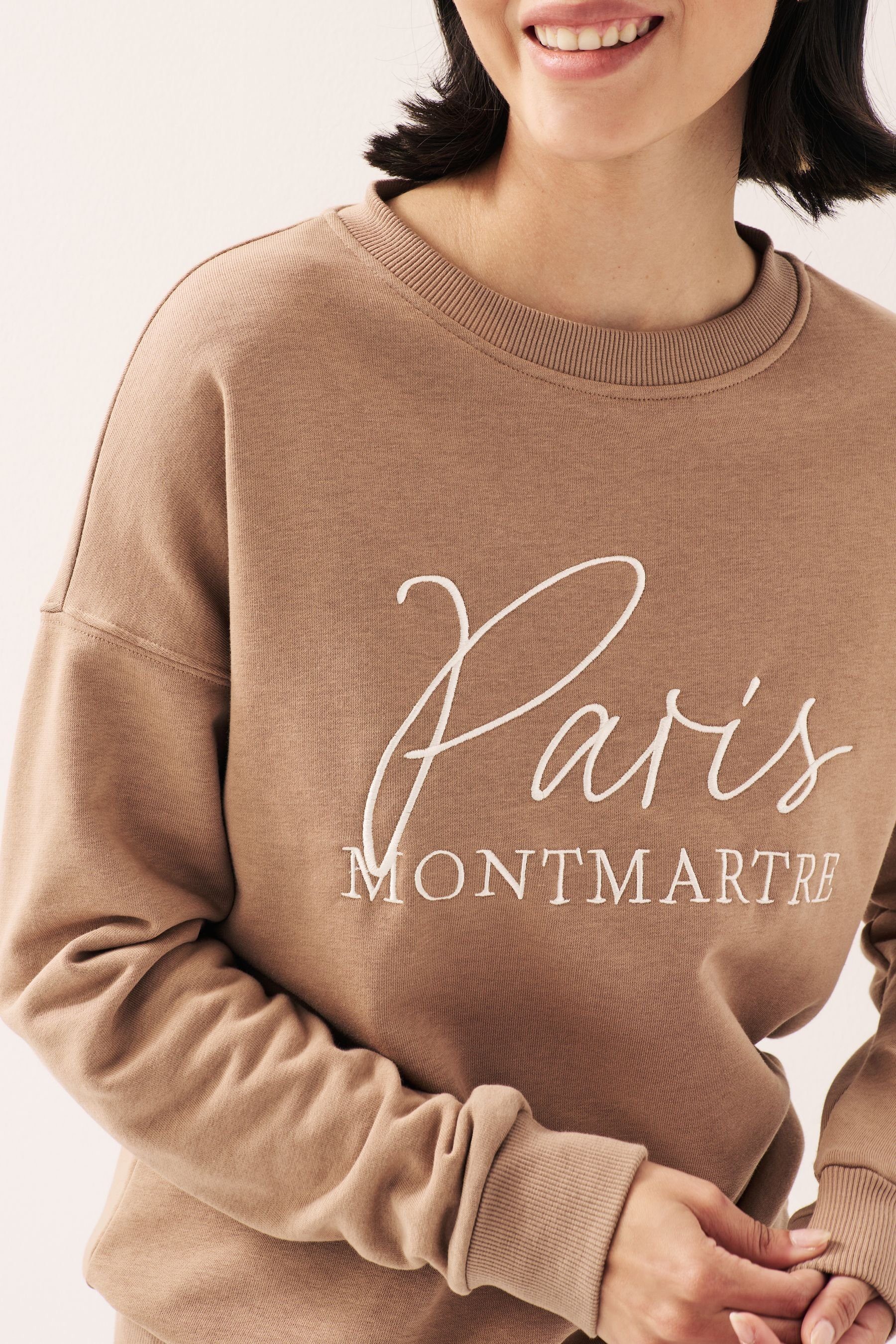 Sweatshirt Paris Schultern Next Sweatshirt (1-tlg) mit überschnittenen