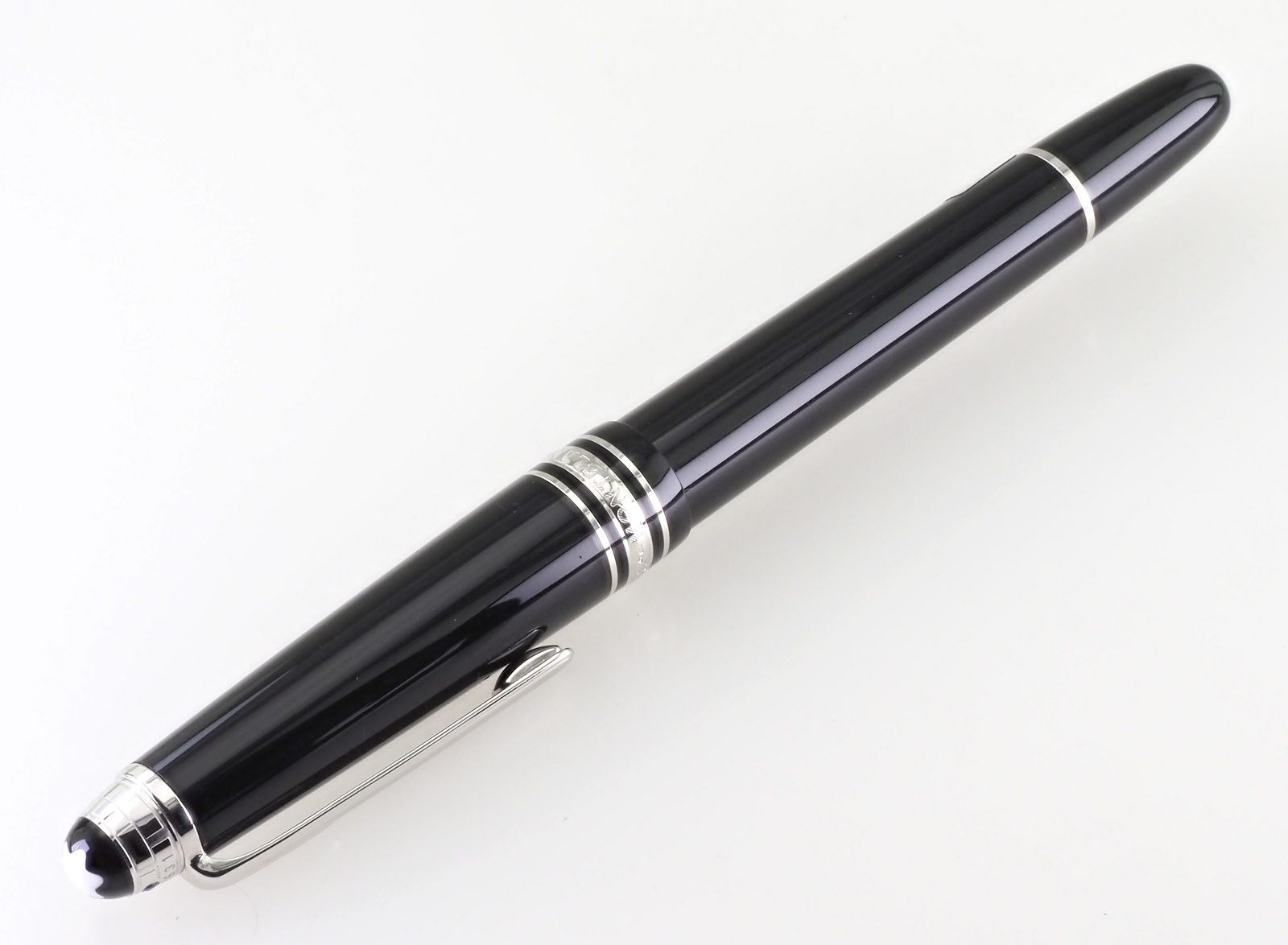MONTBLANC Fullfederhalter Meisterstuck Platinium Line MB106522 Fullfederhalter handgefertigte Feder aus 14 Karat 585 Gold mit rhodinierter Intarsie Fuller