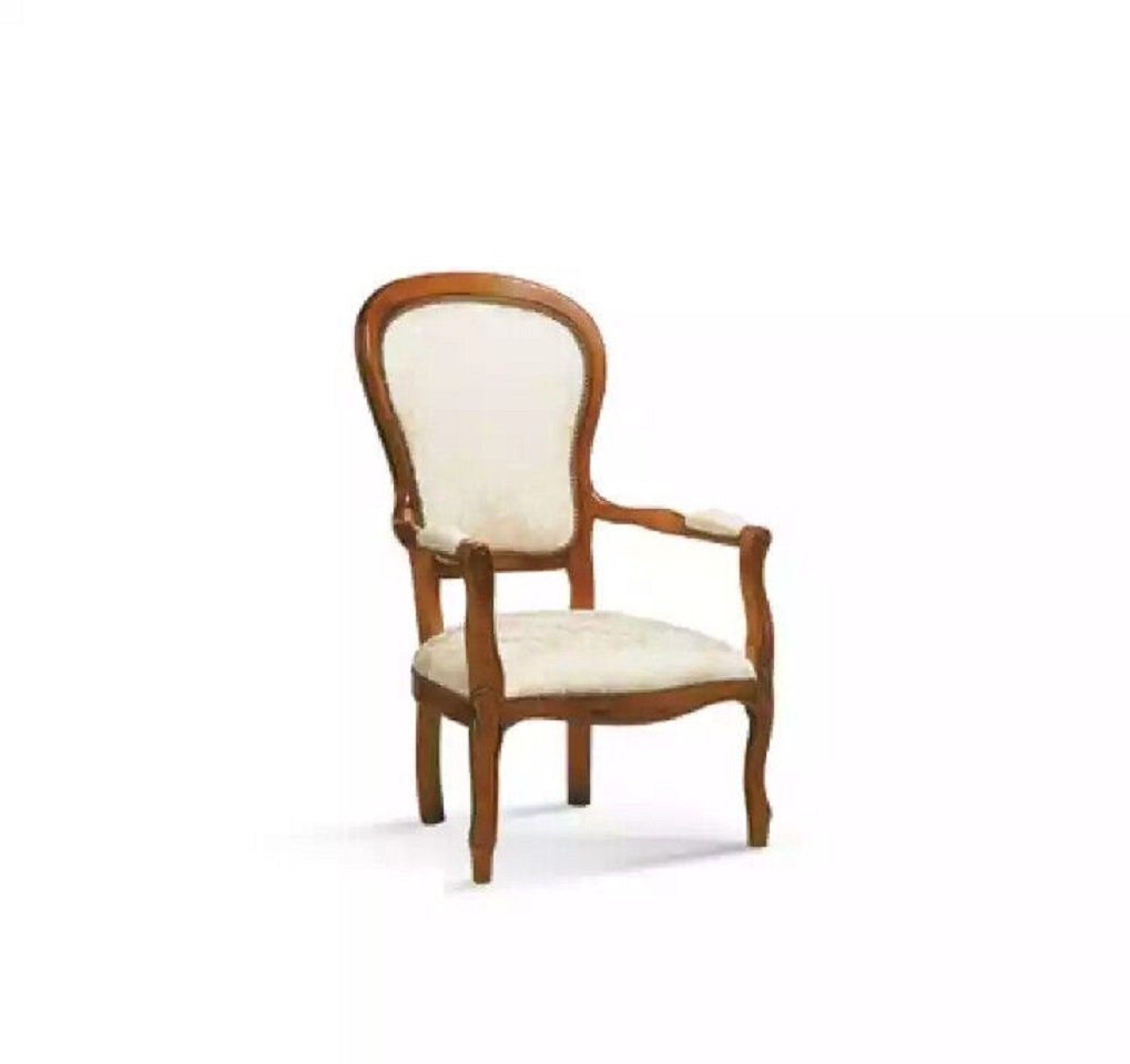 St), (1 Esszimmerstuhl JVmoebel Sitzer in Italy Made Textil Beige Esszimmerstuhl 1 Design Möbel Luxus Polster