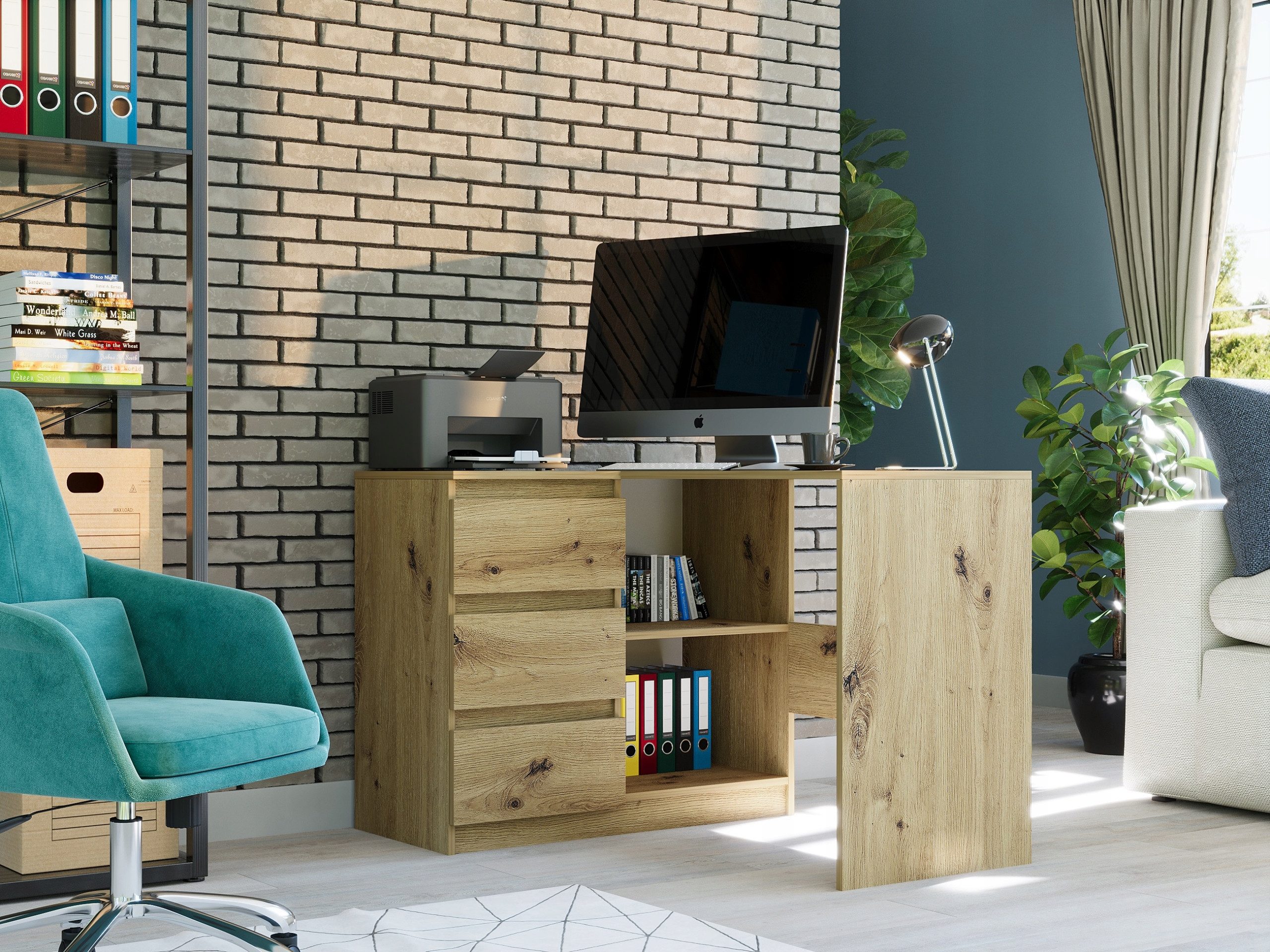Home Collective Eckschreibtisch mit 3 Schubladen günstig online kaufen