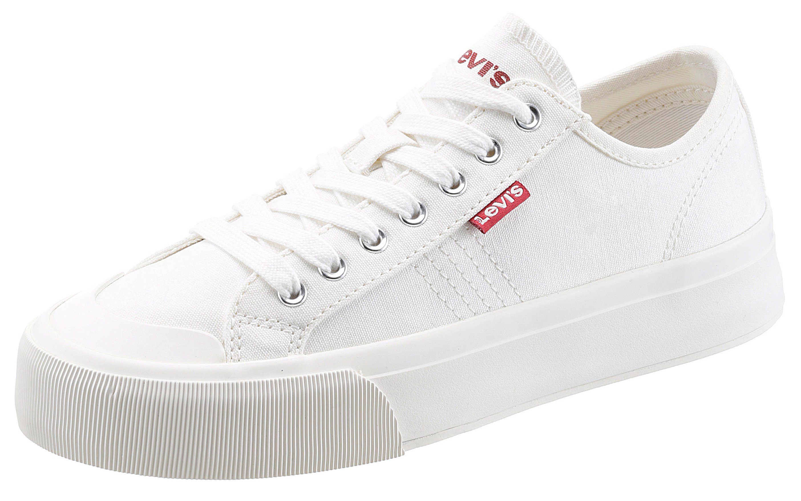 Levi's® HERNADES 3.0 Plateausneaker mit rotem Label weiß