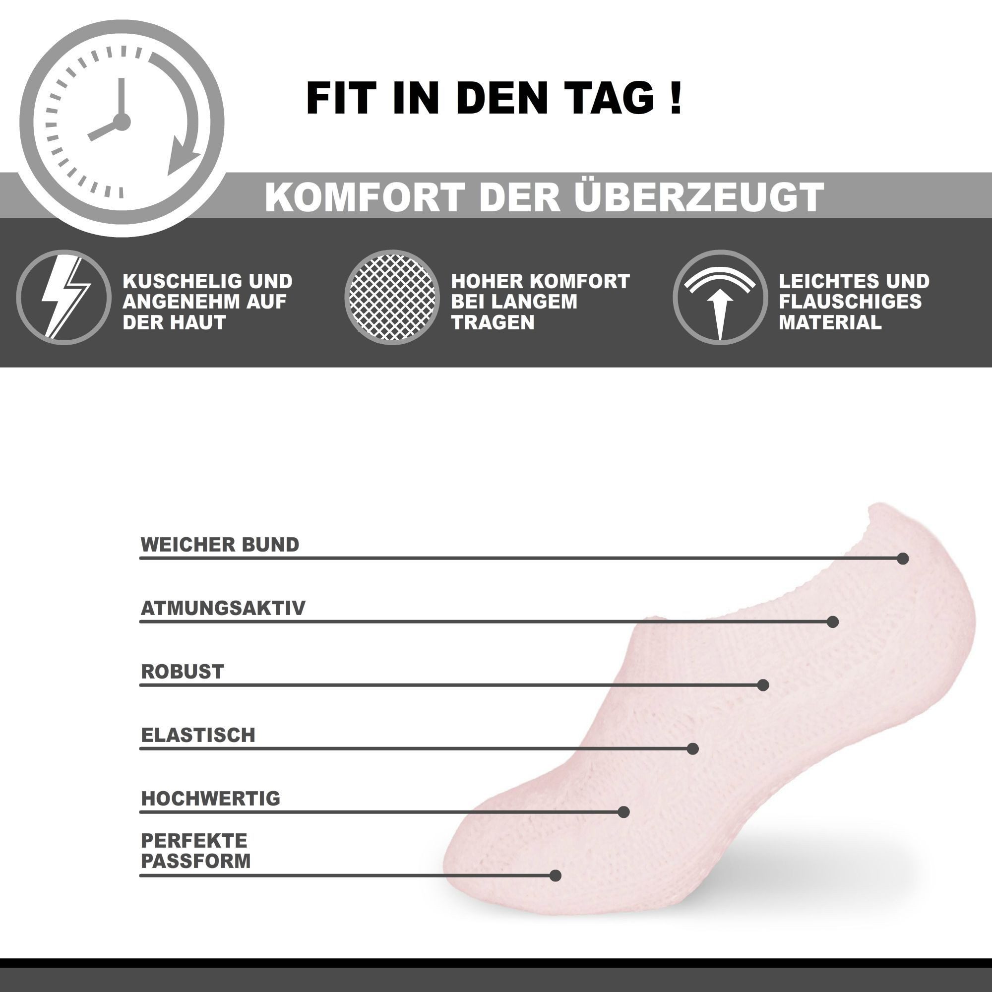 Skechers Socken Damen - Atmungsaktiv und komfortabel - Wärmespeichernd für kalte Tage (2er, 4er & 6er-Pack) Robustes Material und bequemer Tragekomfort - Fußgewölbe-Unterstützung