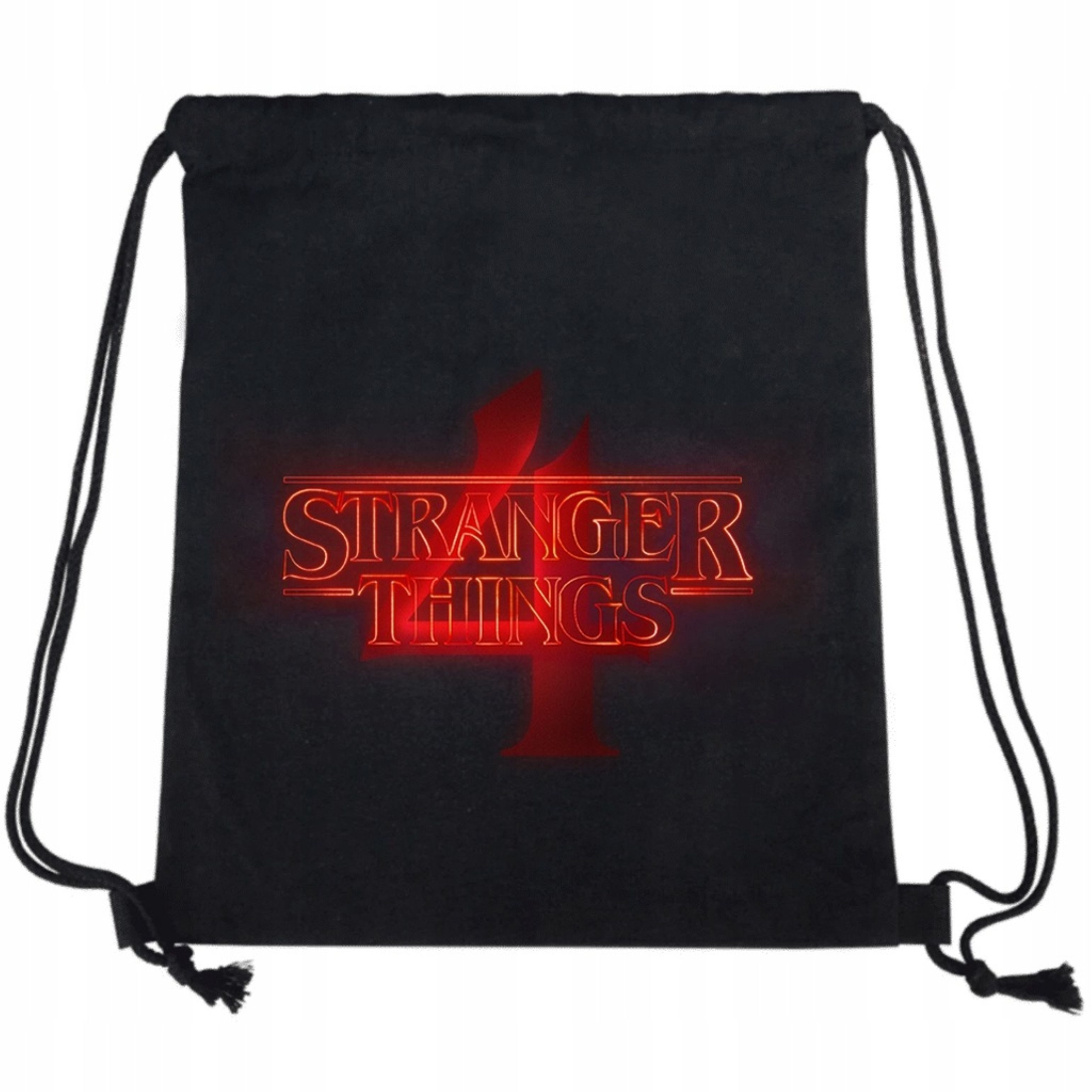 Schuhbeutel Stranger Things Turnbeutel Baumwolle Schwarz 37x41 cm