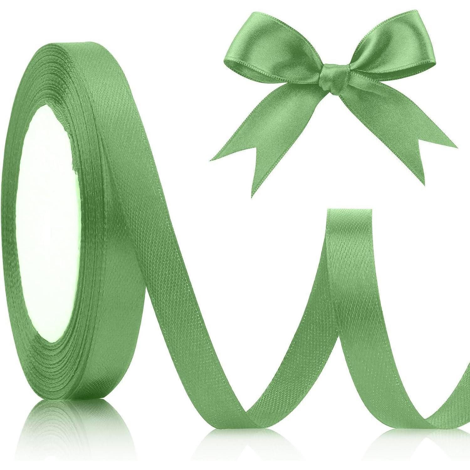 LuxusKollektion Geschenkband Geschenkband Satinband Schleifenband Dekoband 10mm 22m Salbei Grün