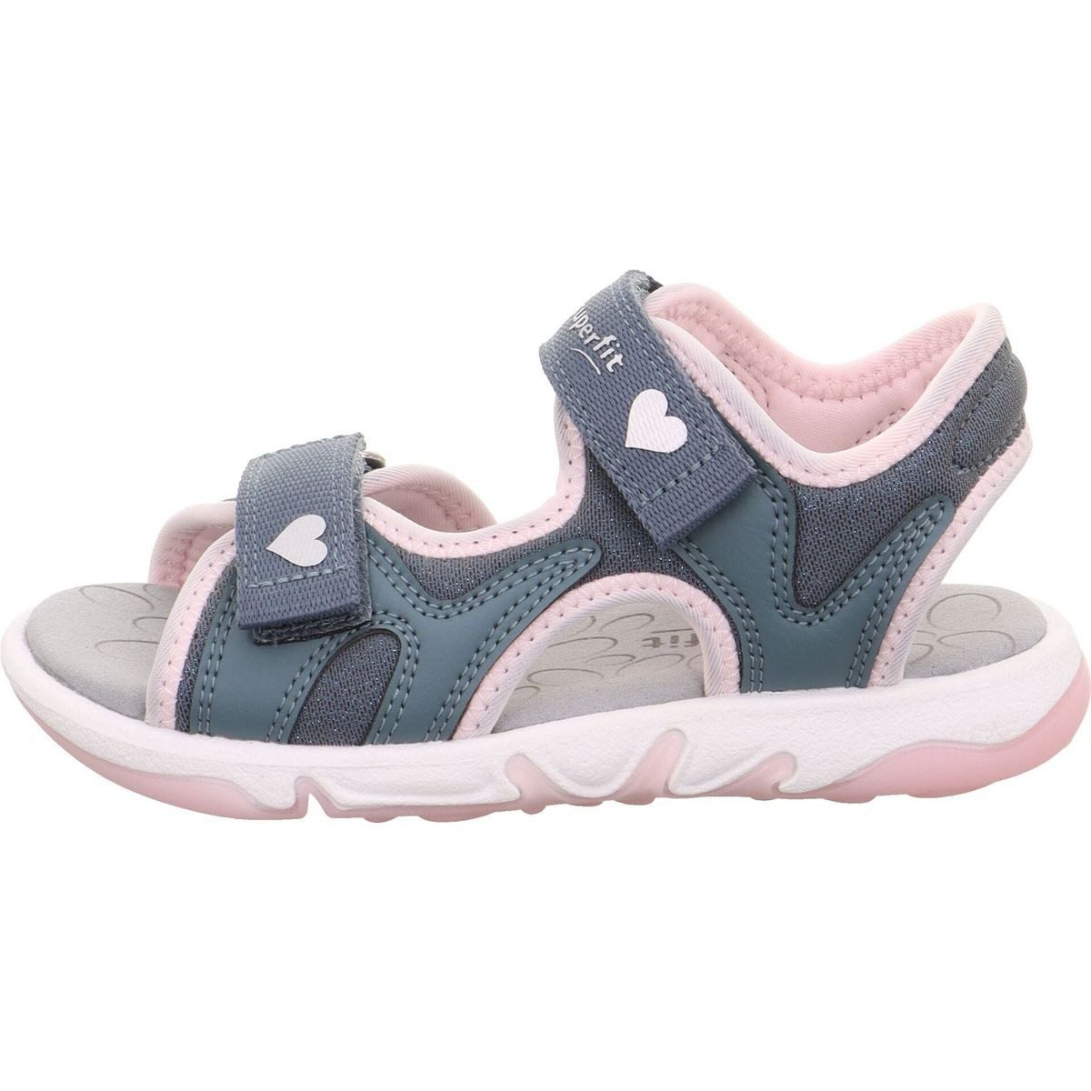 Superfit Pebbles Outdoorsandale Wasserdichte Sandale für Mädchen mit Herzdetails und