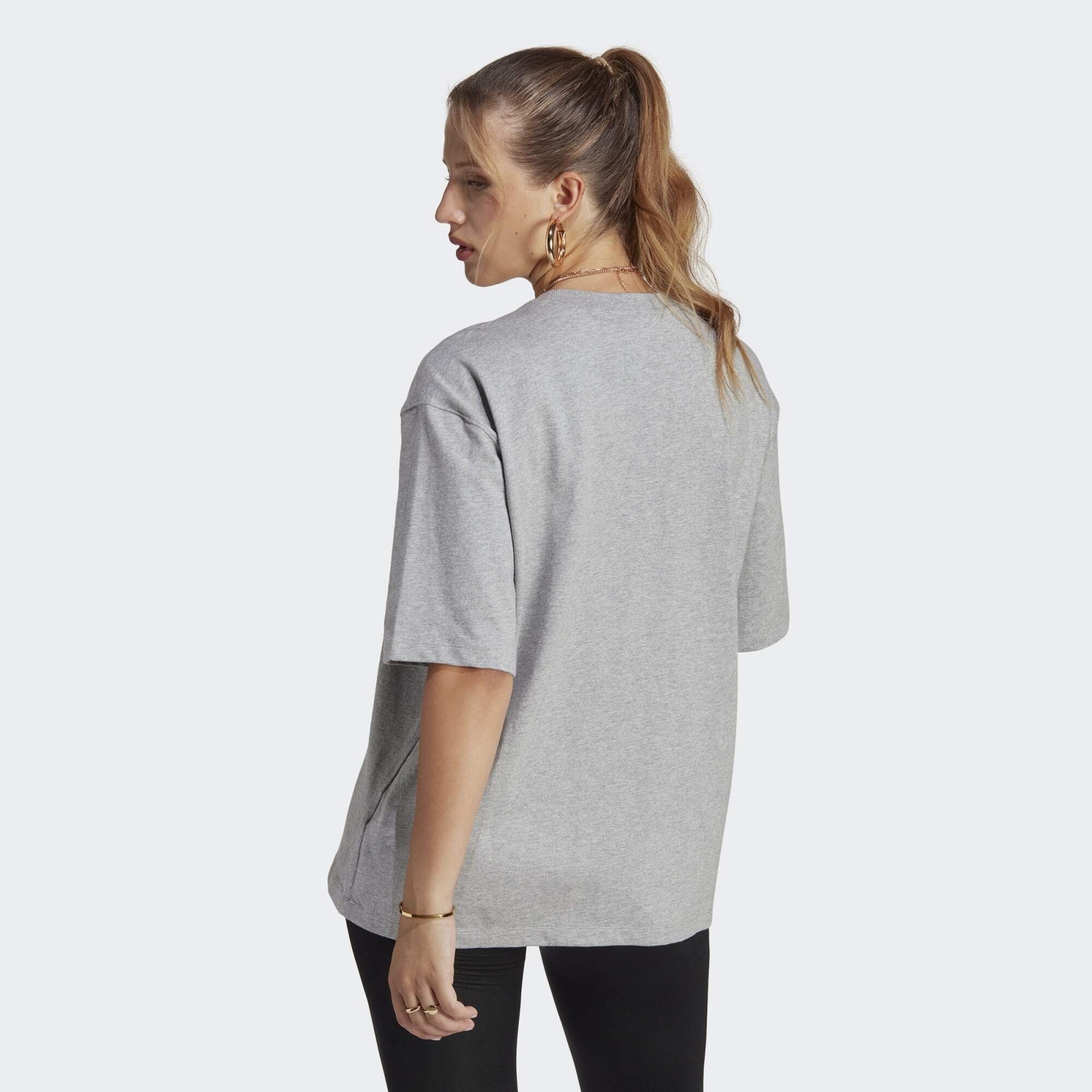ADICOLOR T-Shirt Originals adidas T-SHIRT Grey Heather ESSENTIALS Medium