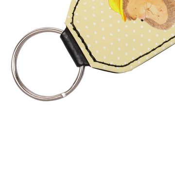 Mr. & Mrs. Panda Schlüsselanhänger Igel Beten - Gelb Pastell - Geschenk, Schlüsselanhänger, Sonnenhut, T (1-tlg), Liebevolles Detail