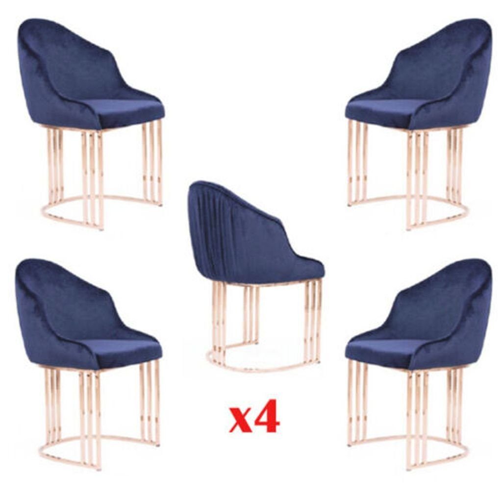 JVmoebel Esszimmerstuhl, Designer Lehn Sitz Sessel luxus Ess Zimmer 4x Stuhl Stühle Polster
