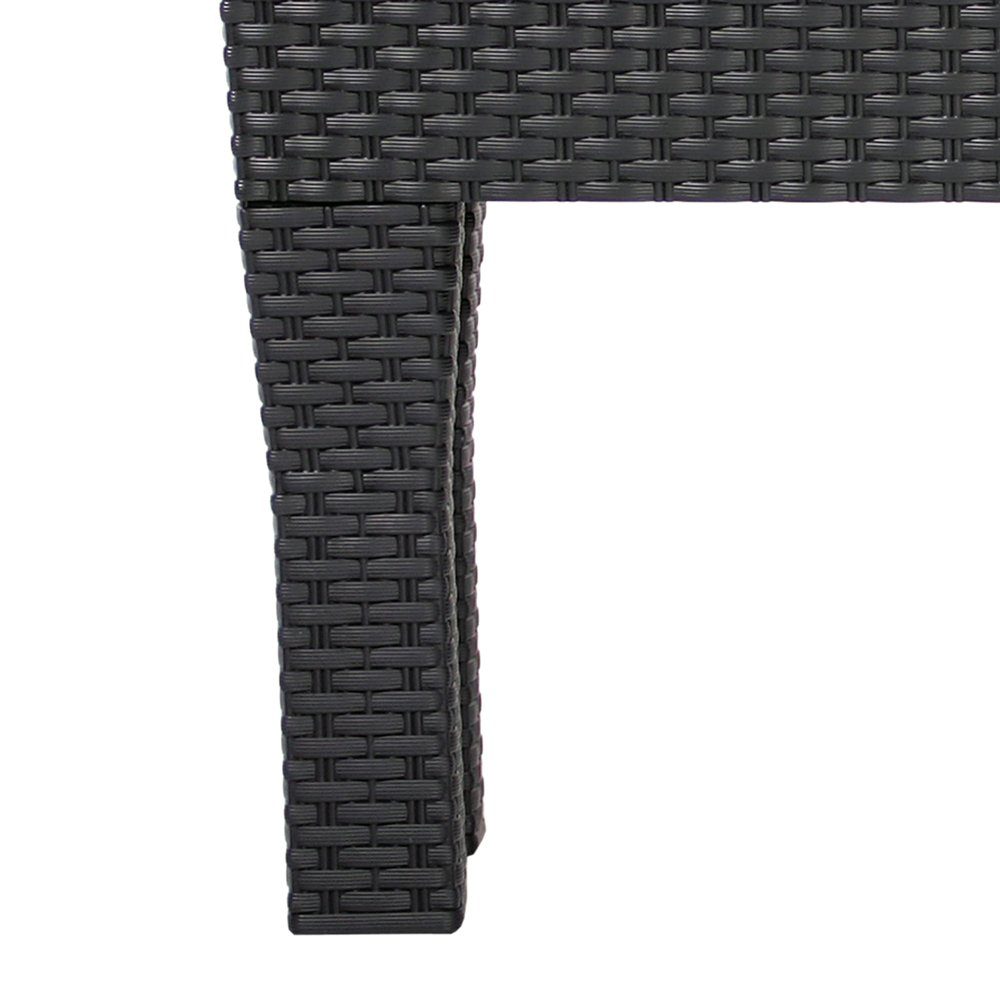 Hochbeet 2er-Set Polyrattanoptik Anthrazit 60x25x46cm Bewässerungssystem günstig online kaufen