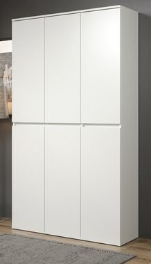 trendteam Garderobenschrank Nevada (Garderobe und Schuhschrank, 6-türig 111 x 191 cm) variable Inneneinteilung, bis zu 16 Fächer