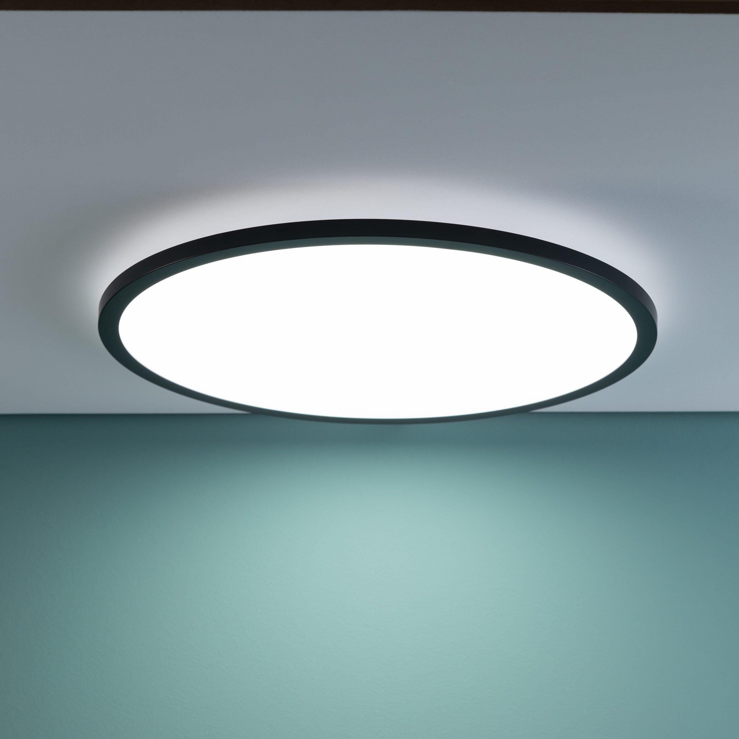 Lightbox LED Panel, CCT - über Fernbedienung, LED fest integriert, warmweiß - kaltweiß, LED Deckenaufbau-Paneel, Ø 50cm, 3900 lm, dimmbar, CCT, Memoryfunktion
