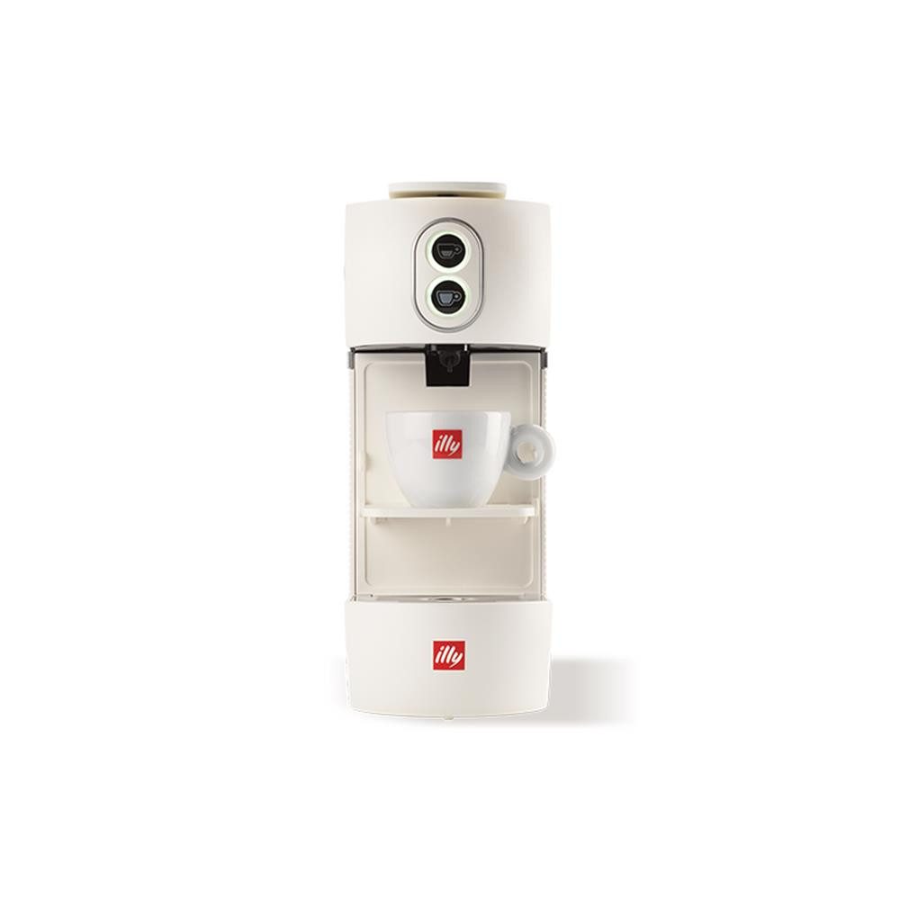 Illy Kaffeepadmaschine illy Kaffeemaschine Easy 44 mm E.S.E Pads Weiß 1L, Kapselmaschine, Purge Selbstreinigung, kompakte Größe, einstellbare Tassengröße