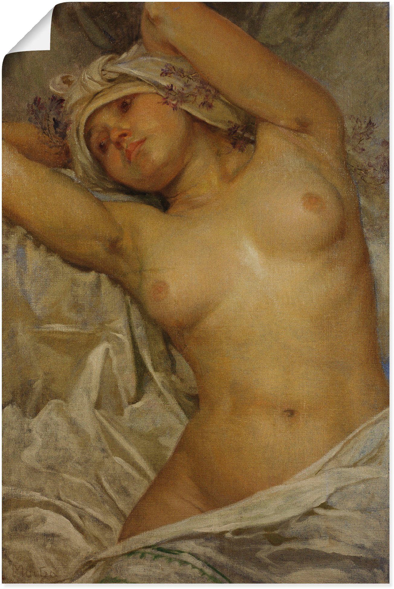 Artland Wandbild Mädchenakt. 1922., Frau (1 St), als Leinwandbild, Плакат, Wandaufkleber in verschied. Größen