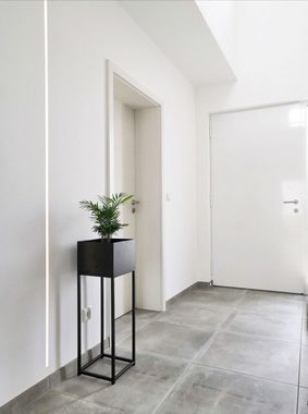 VIVANNO Blumentopf Blumentopf auf Ständer, mit Beinen ELEVATE SQUARE - Schwarz Matt -