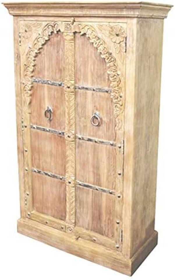 Marrakesch Orient & Mediterran Interior Kleiderschrank Indischer Landhaus Schrank Kleiderschrank Batoul - 160cm (1-St) Handarbeit