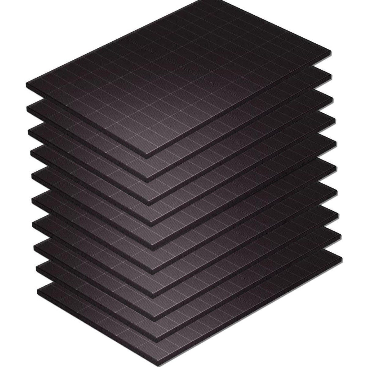 SunPro Solarmodul 10x500Wp SunPro Photovoltaik Solarmodule Bifazial GlasGlas FullBlack0%