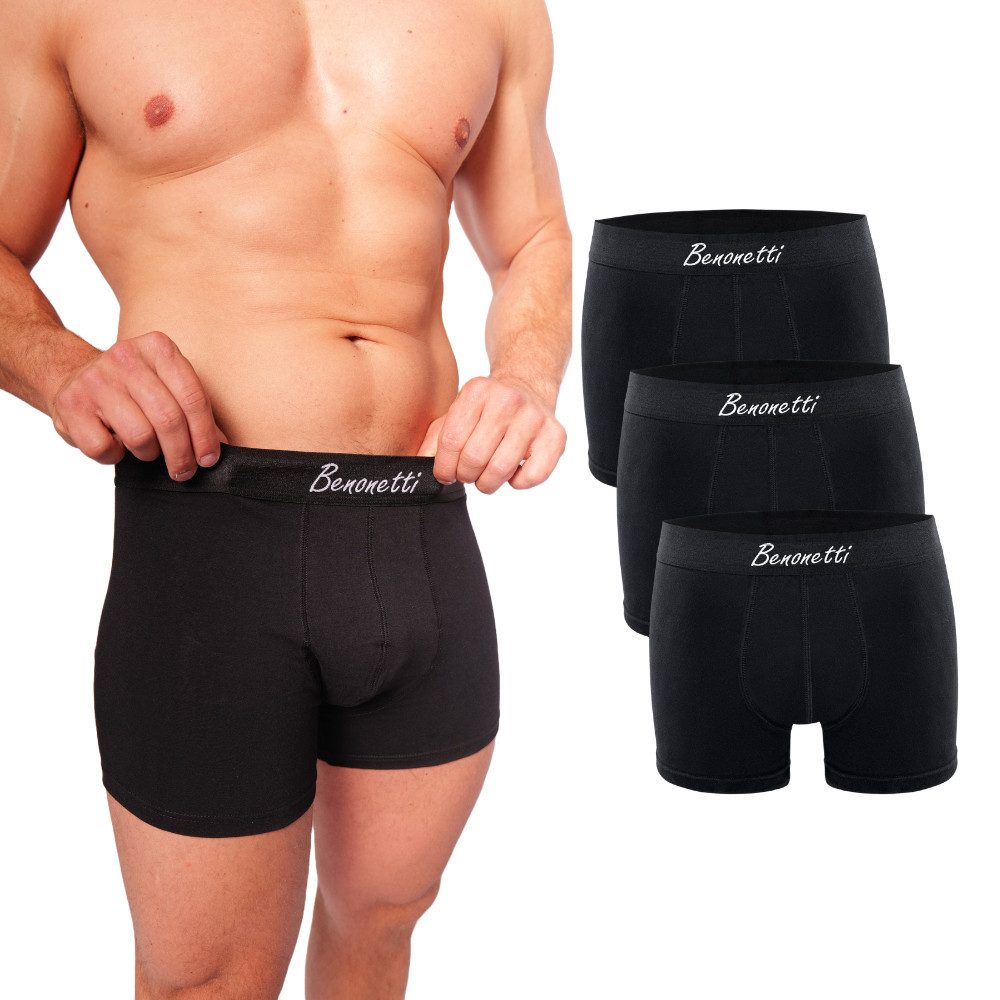 Benonetti Boxershorts weich, langlebig & atmungsaktiv, kein Aufrollen (3 Pa günstig online kaufen