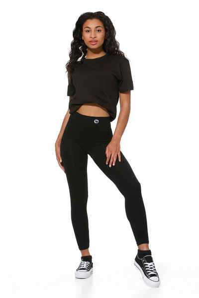 Stark Soul® Leggings Ribbed Leggings für Damen, Fitness-Leggings, Jogginghose mit elastischem Bund und Zwickelnaht