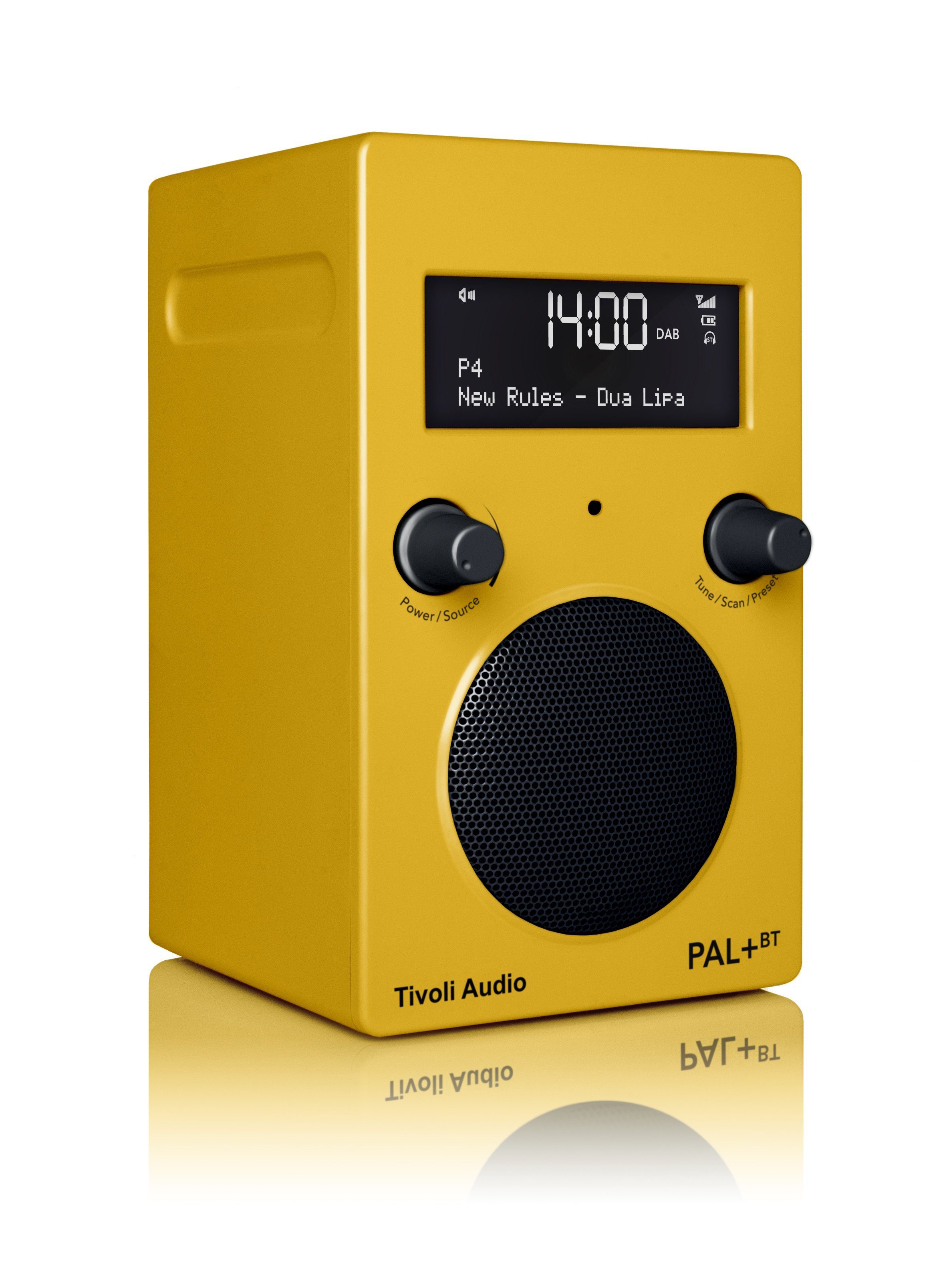 Digitalradio wasserabweisendes Gehäuse, PAL+ Audio (Digitalradio Gelb FM-Tuner, Küchen-Radio, BT tragbar, (DAB), (DAB) Bluetooth) Tivoli