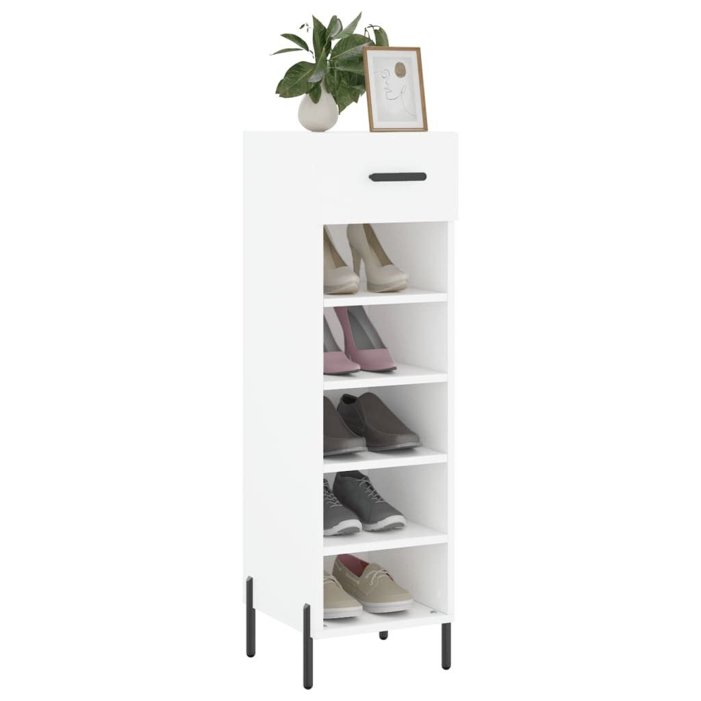 vidaXL Schuhschrank Schuhschrank Weiß 30x35x105 cm Holzwerkstoff (1-St)