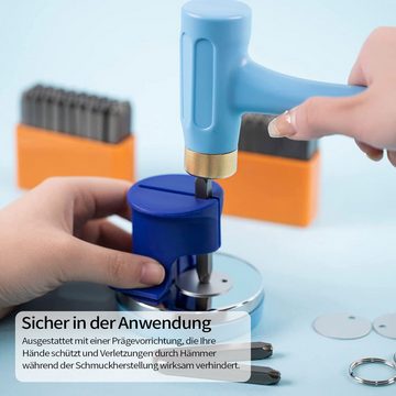 Amissz Stempel Schmuck aus Metall Stempel-Set Werkzeug für DIY