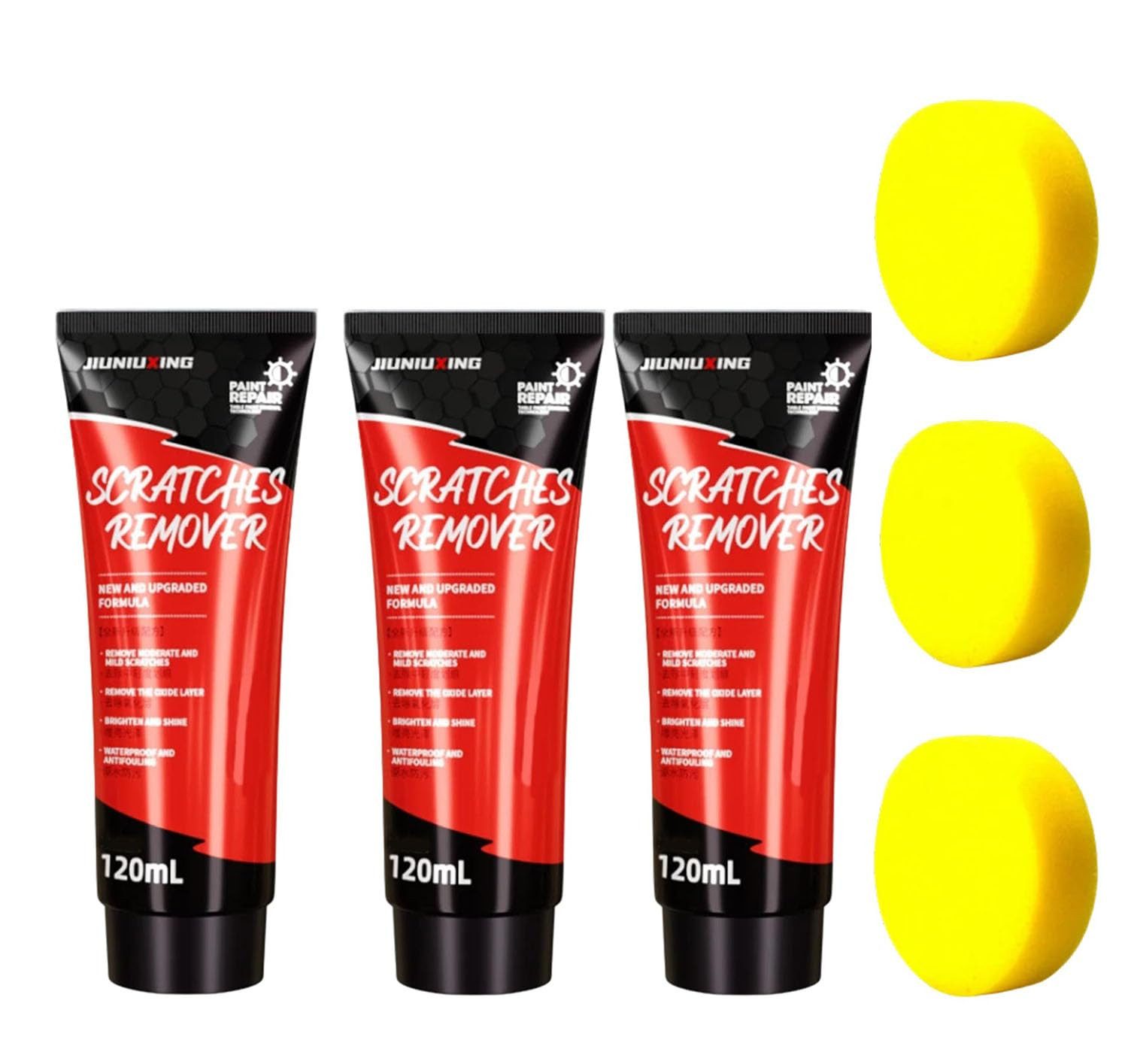 3 Stück Kratzer Entferner Auto, Reparaturpaste, Polierpaste Autopolitur