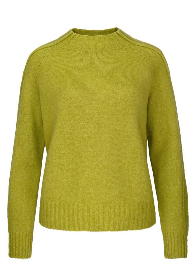 Strickpullover – Lässiger Pullover mit Stehkragen in Ripp-Optik