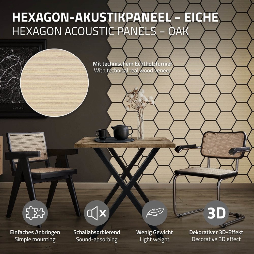 ML-DESIGN Wandpaneel 2er Set Akustikpaneele für günstig online kaufen