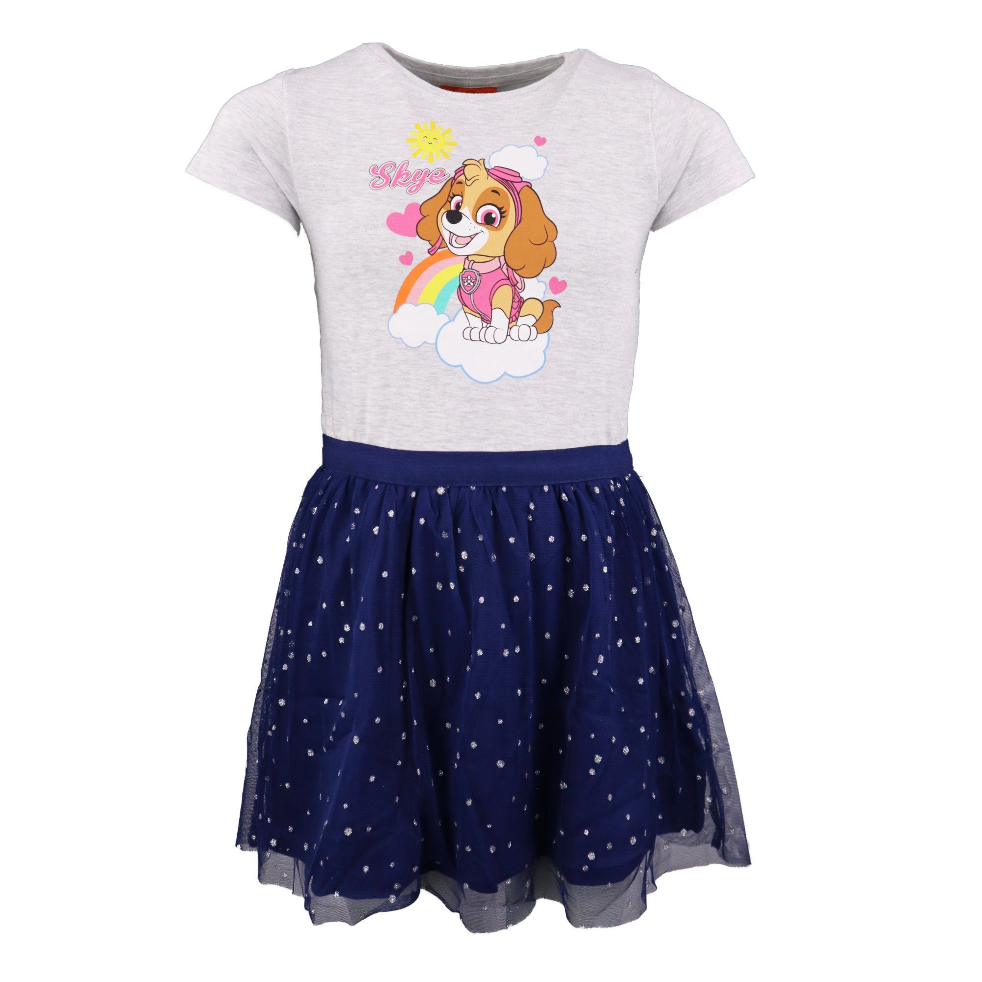 PAW PATROL Tüllkleid Paw Patrol Skye der Flughund Kinder kurzarm Kleid