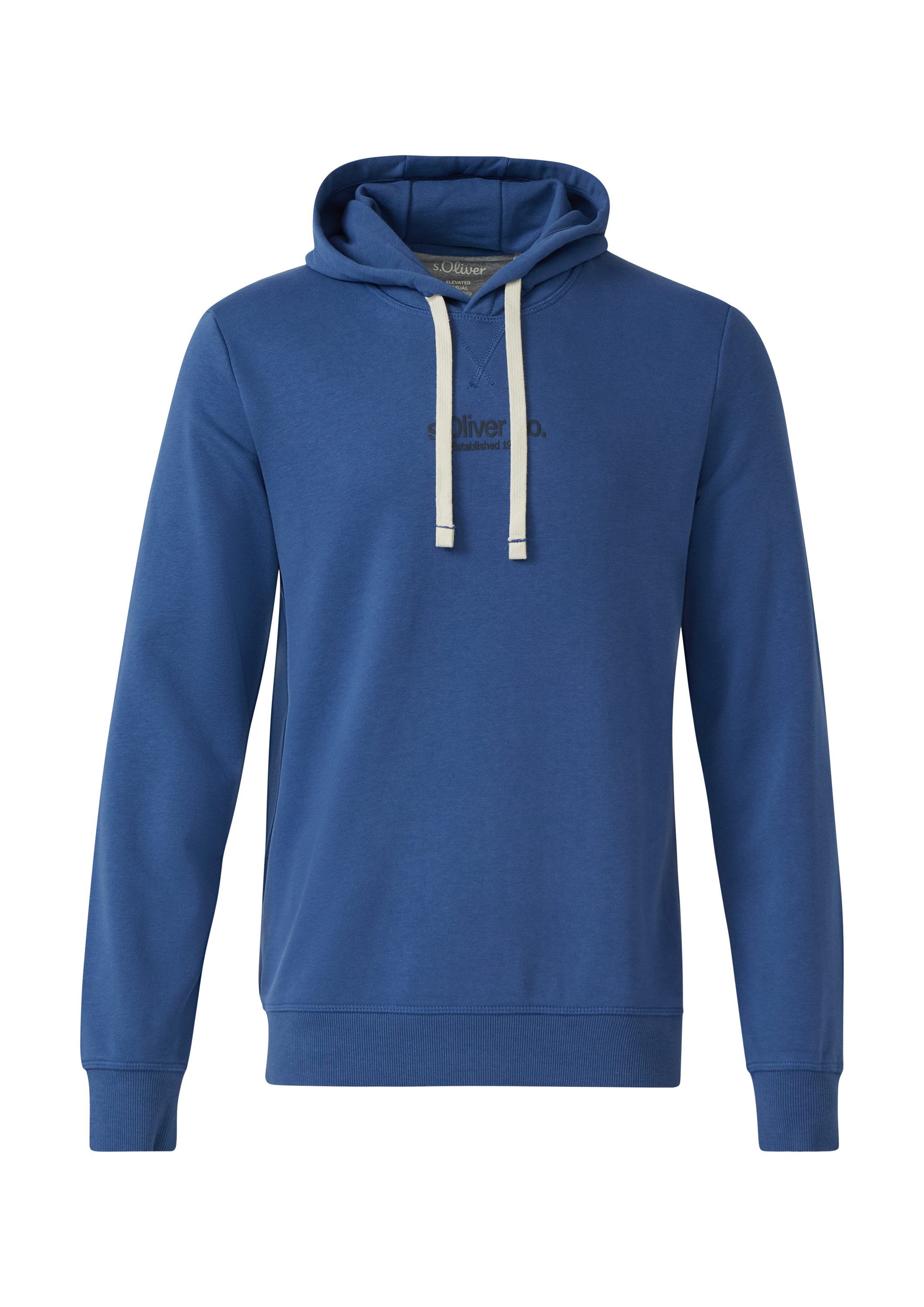 s.Oliver Sweatshirt Sweatshirt Kapuzenpullover aus Baumwollmix mit Label-Pr günstig online kaufen