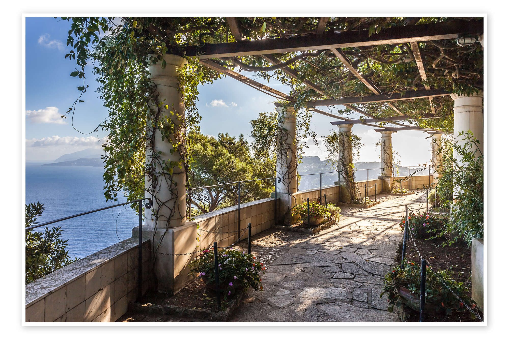 Posterlounge Плакат Christian Müringer, Garten der Villa San Michele (Capri, Italien), Wohnzimmer Mediterran Fotografie
