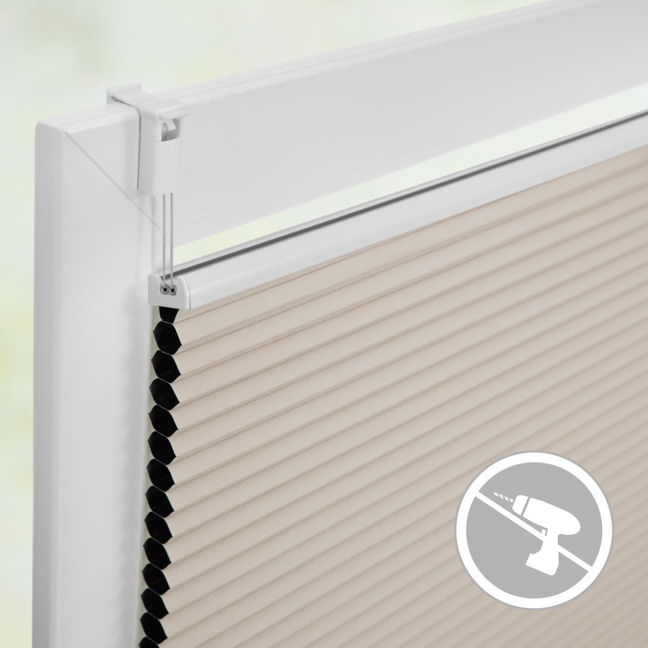 LICHTBLICK ORIGINAL Wabenplissee Thermo-Plissee Klemmfix ohne Bohren, Verdunkelung, verspannt, verdunkelnd, ohne Bohren, verspannt, Klemmfix, energiesparend, Thermo-beschichtet