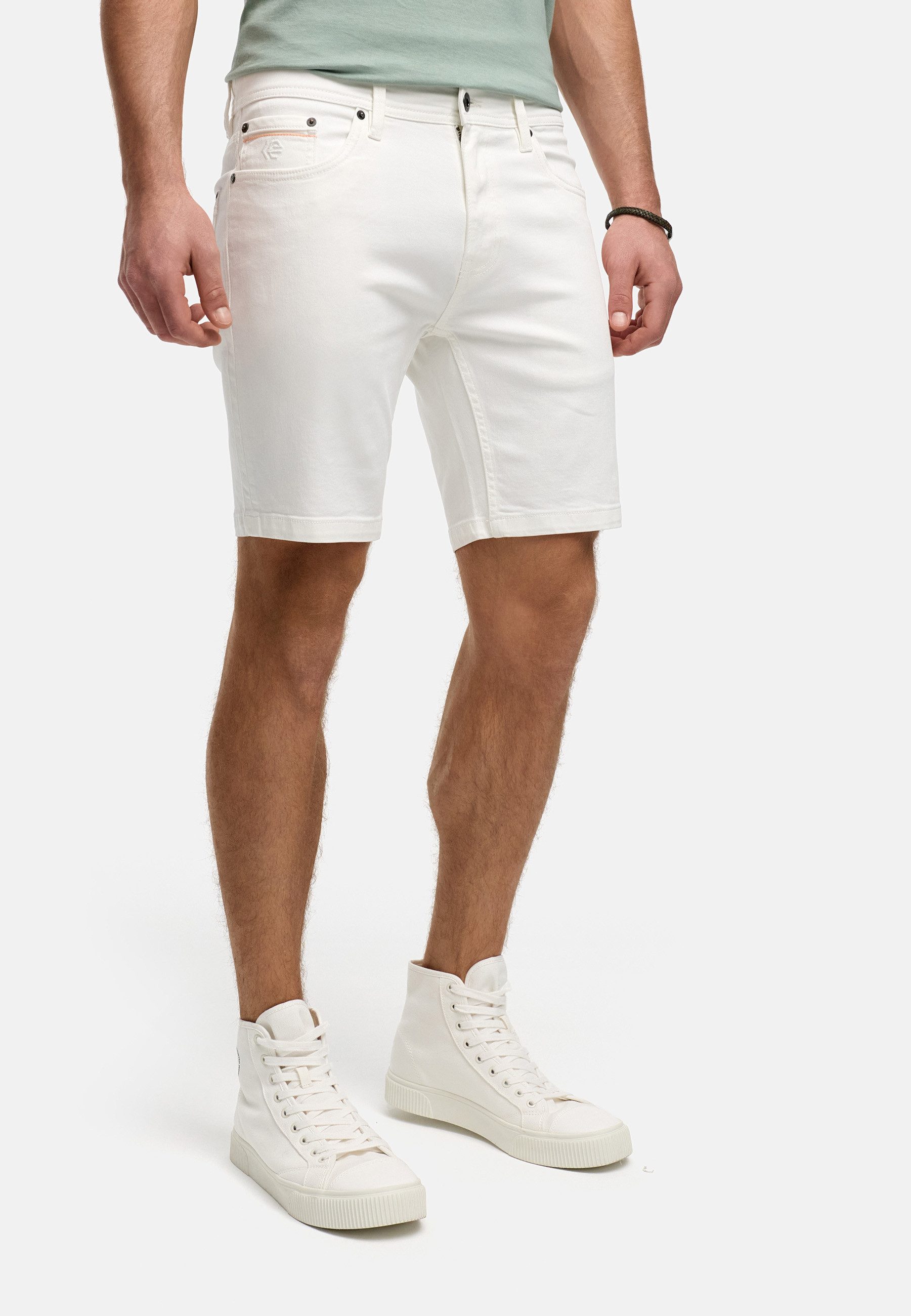 Indicode Jeansshorts Herren INSymon Jeans Shorts Herrenshorts 5-Pocket-Shorts aus Soft Denim