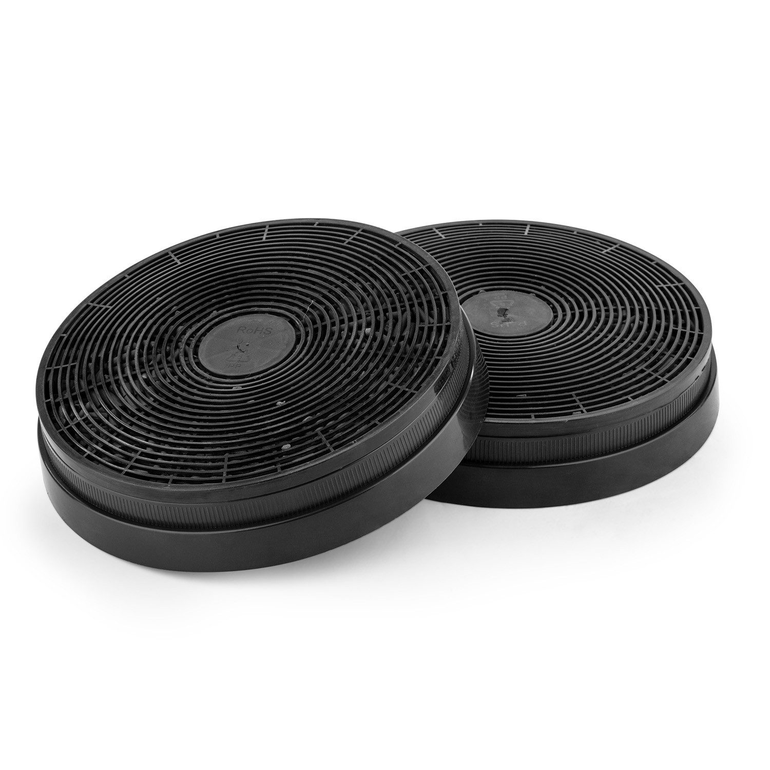 Klarstein Aktivkohlefilter CGCH2 Aktivkohlefilter 2er-Set Ø 17,5 cm Dunstabzug Umluft Ersatz, Filter-Set für Klarstein-Hauben Geruchsfilter Ø 17,5 cm