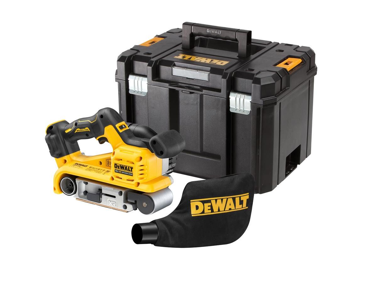 DeWalt Akku-Bandschleifer 18V, Basisversion, max. 320 U/min, ohne Akku und Ladegerät, inkl. Staubfangsack