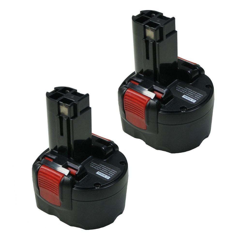 Trade-Shop 2x Akku passend für Bosch PSR960 GSR9.6 23609 32609 32609-RT GDR9.6-V Akku Ni-MH 3000 mAh (9,6 V)