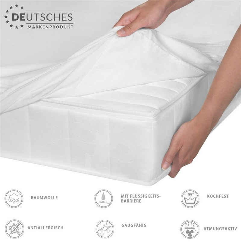 Matratzenauflage »Baby Matratzenshoner AQUASTOP Wasserdicht« SEI Design, Spannbettlaken - made in Germany