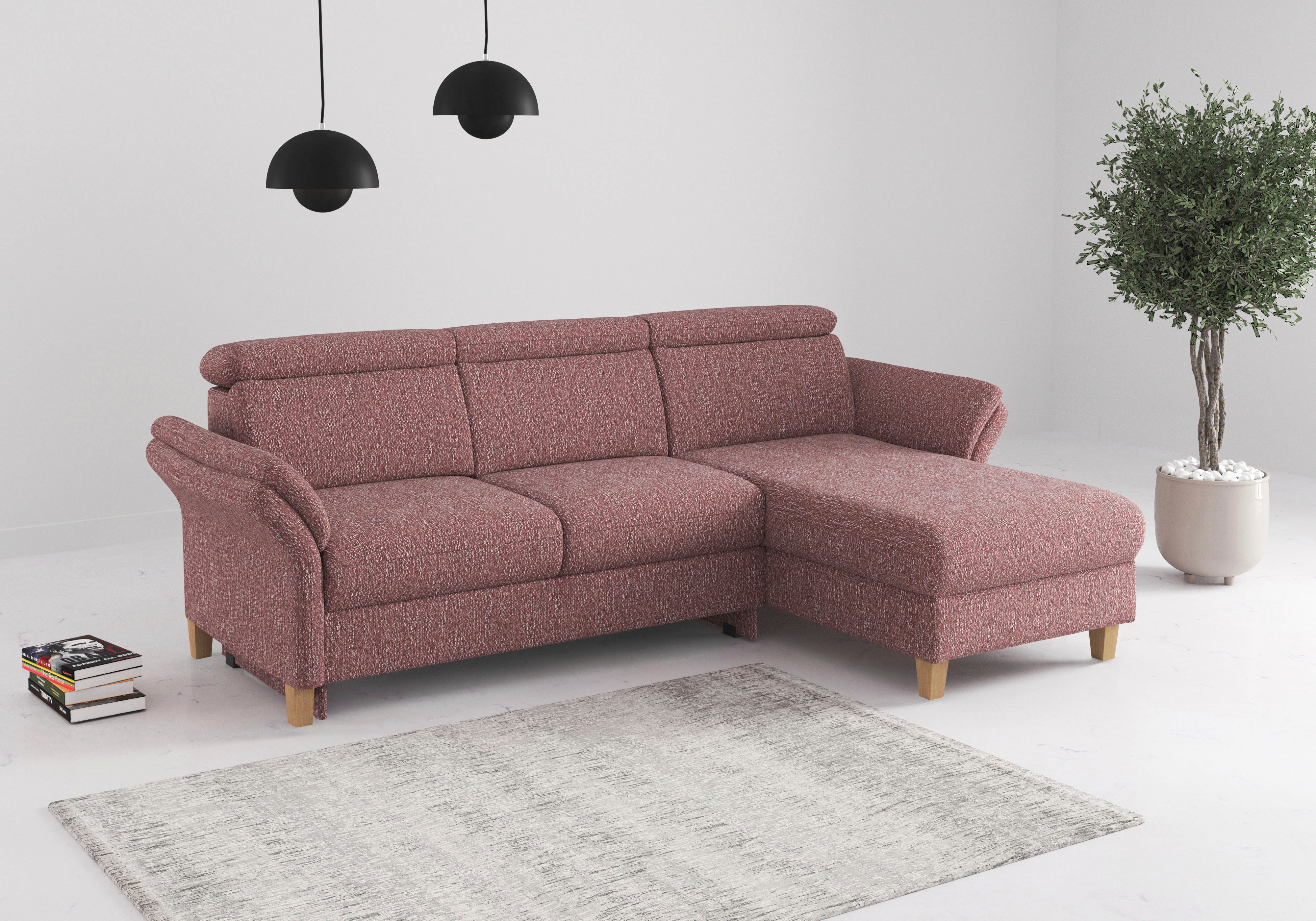 OTTO home Ecksofa Glendale, L-Form, inkl. Kopfteilverstellung, wahlweise mit Vorziehsitz und Bettkasten