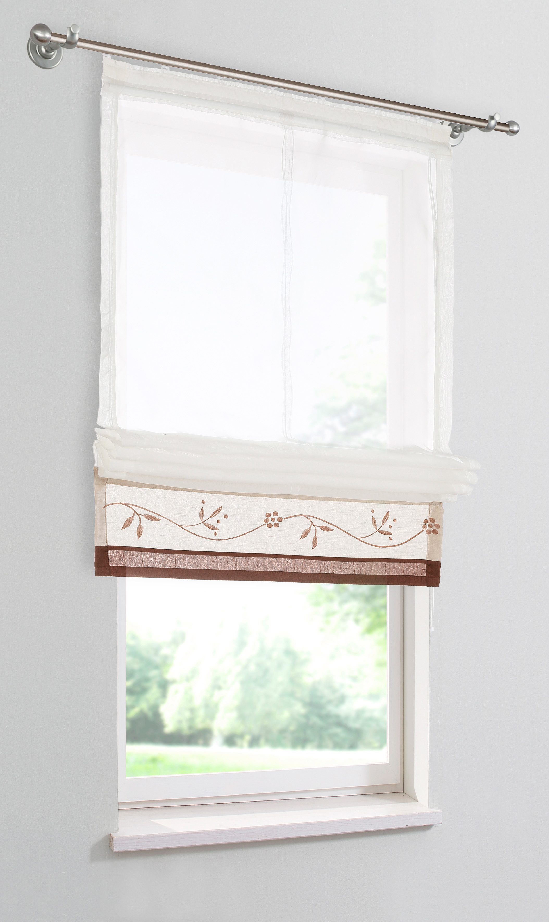 Raffrollo »Sorel«, my home, mit Klettband, Transparent, Bestickt, Polyester  online kaufen | OTTO