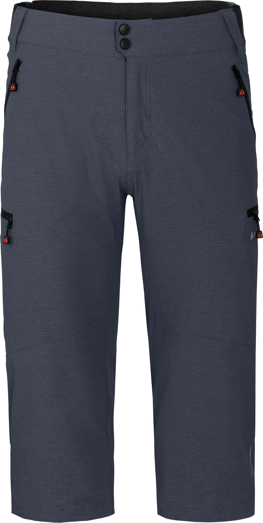 Bergson Fahrradhose PATTI Capri Herren 3/4 Radhose, bielastisch, strapazierfähig, Normalgrößen, grau/