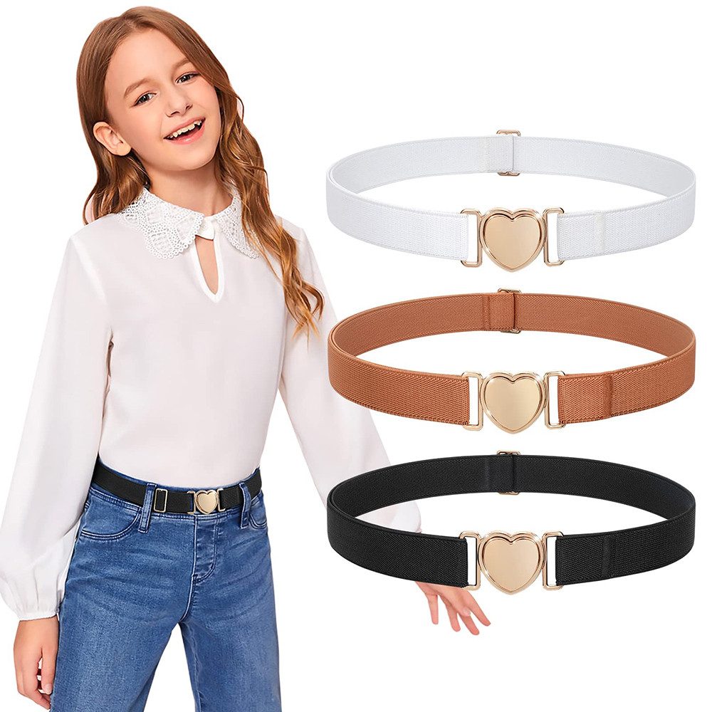Coonoor Hüftgürtel Kinder Gürtel Mädchen Verstellbar Stretchgürtel (3-St)