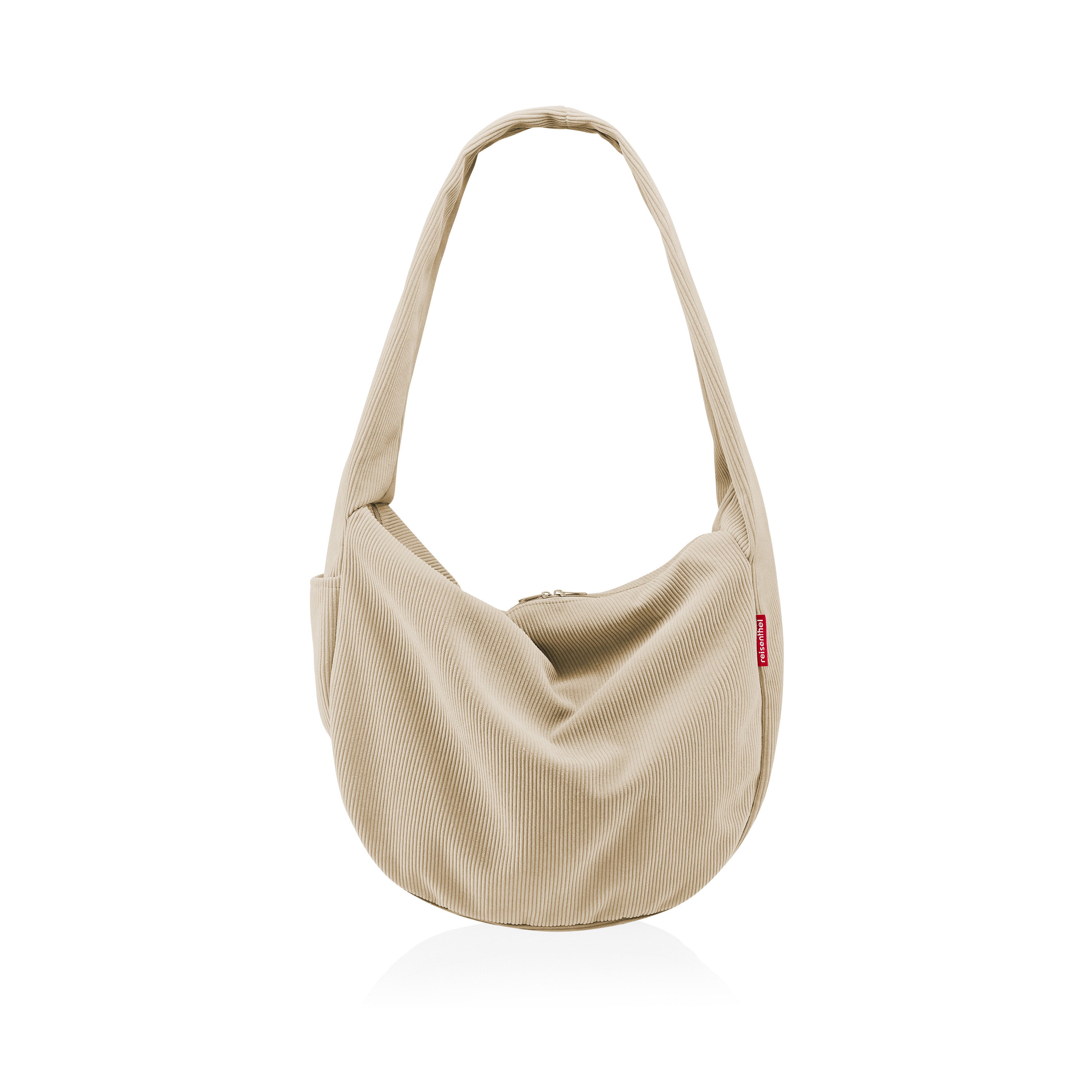 REISENTHEL® Schultertasche moonbag teddy sand, kleines Steckfach Innen und Außen - kleine Reißverschlusstasche Außen