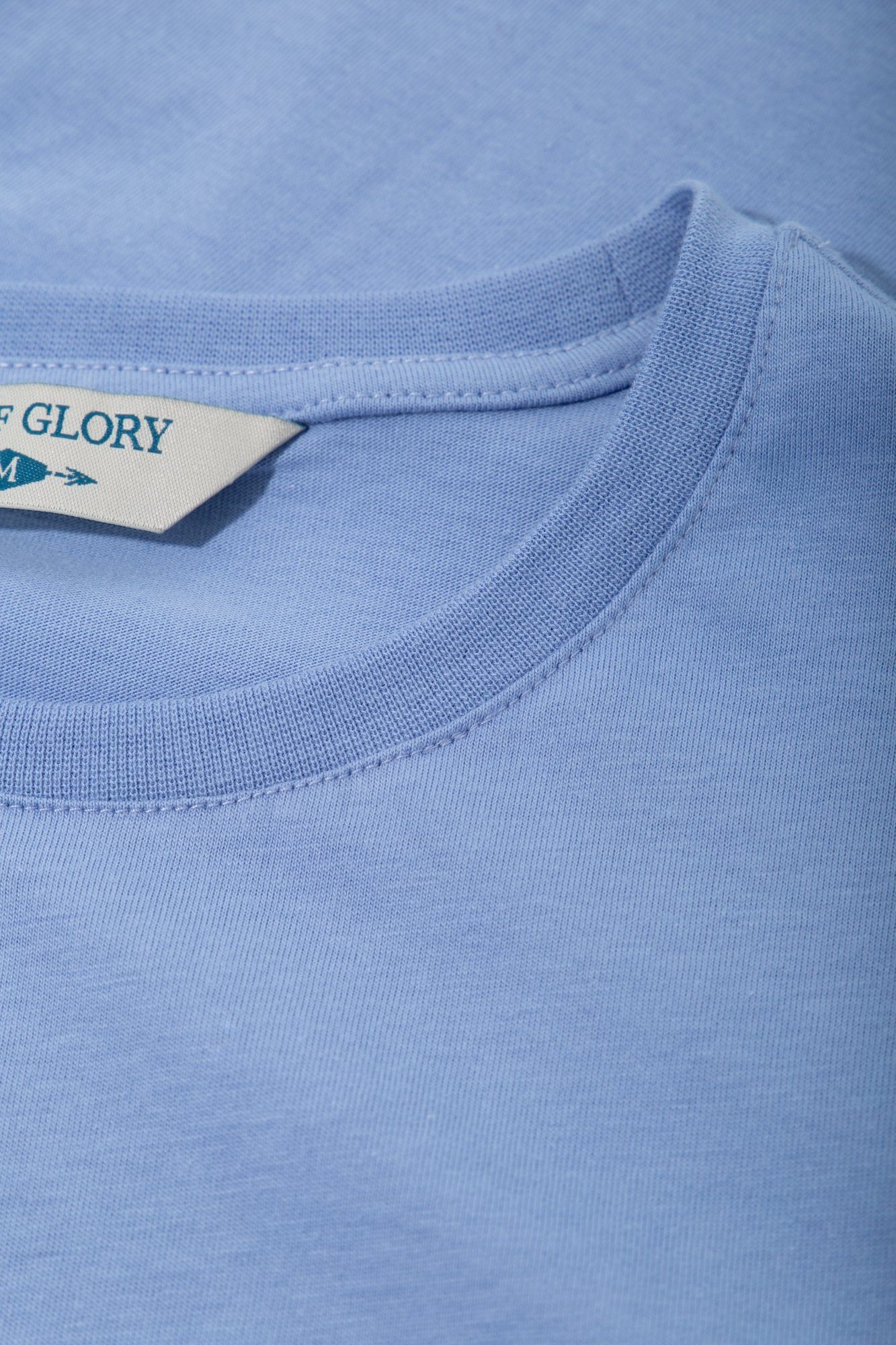 Glory Way of klassischem Rundhals T-Shirt hellblau mit