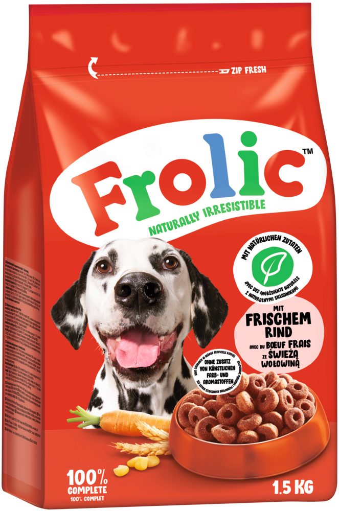 Frolic FROLIC™ Beutel Rind 1,5kg, Trockenfutter für: Hunde