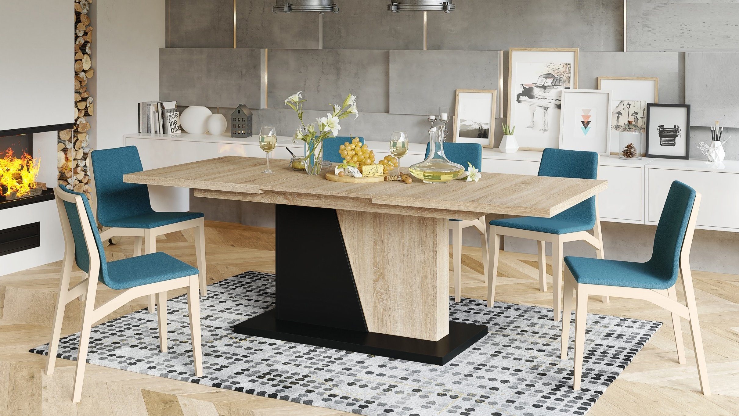 Mazzoni Esstisch Design Noble Noir Tisch günstig online kaufen